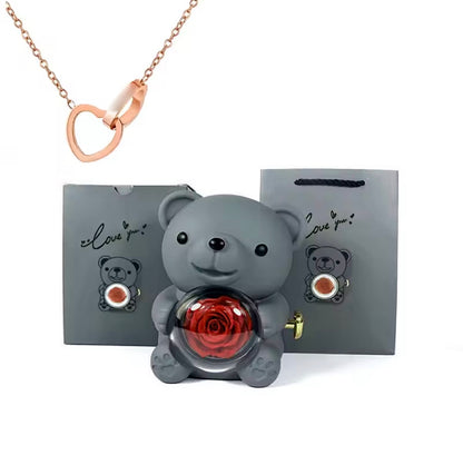 Caja Oso Joyero con Collar