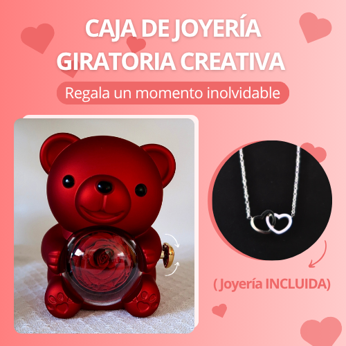 Caja Oso Joyero con Collar