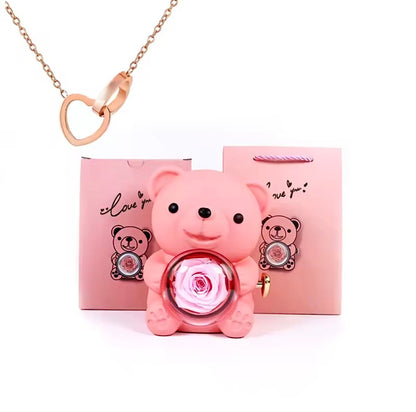 Caja Oso Joyero con Collar