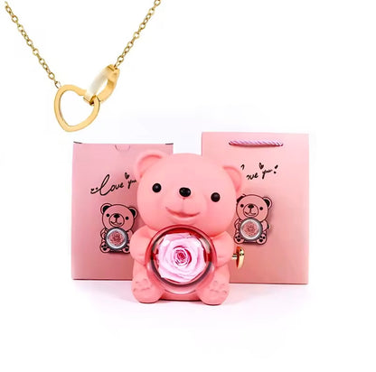 Caja Oso Joyero con Collar