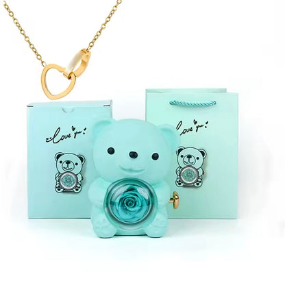 Caja Oso Joyero con Collar