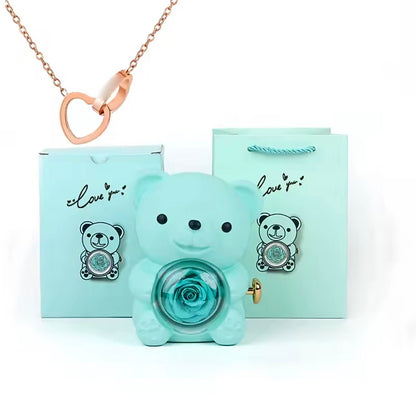 Caja Oso Joyero con Collar