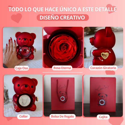 Caja Oso Joyero con Collar