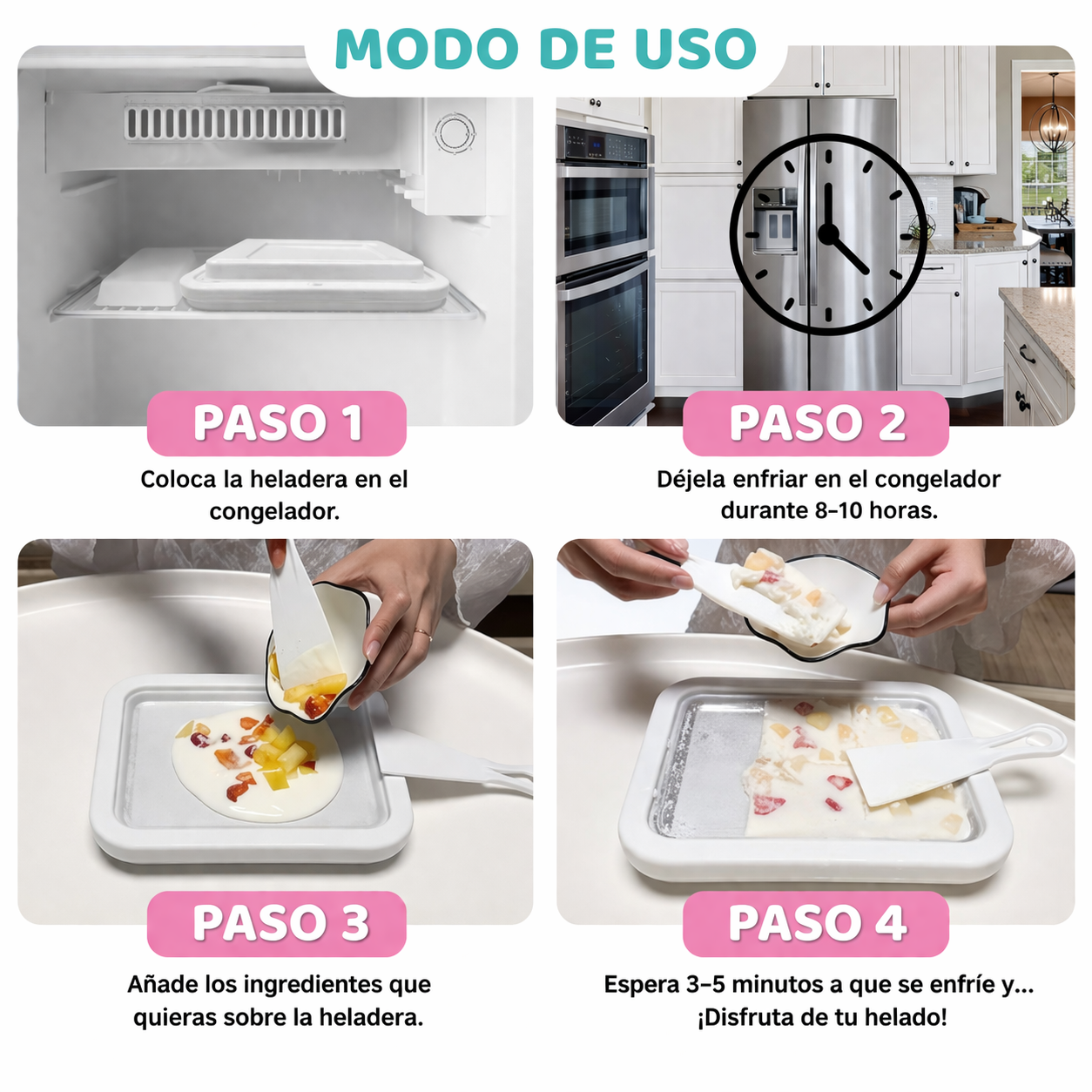 Heladera para hacer Ice Cream Rolls